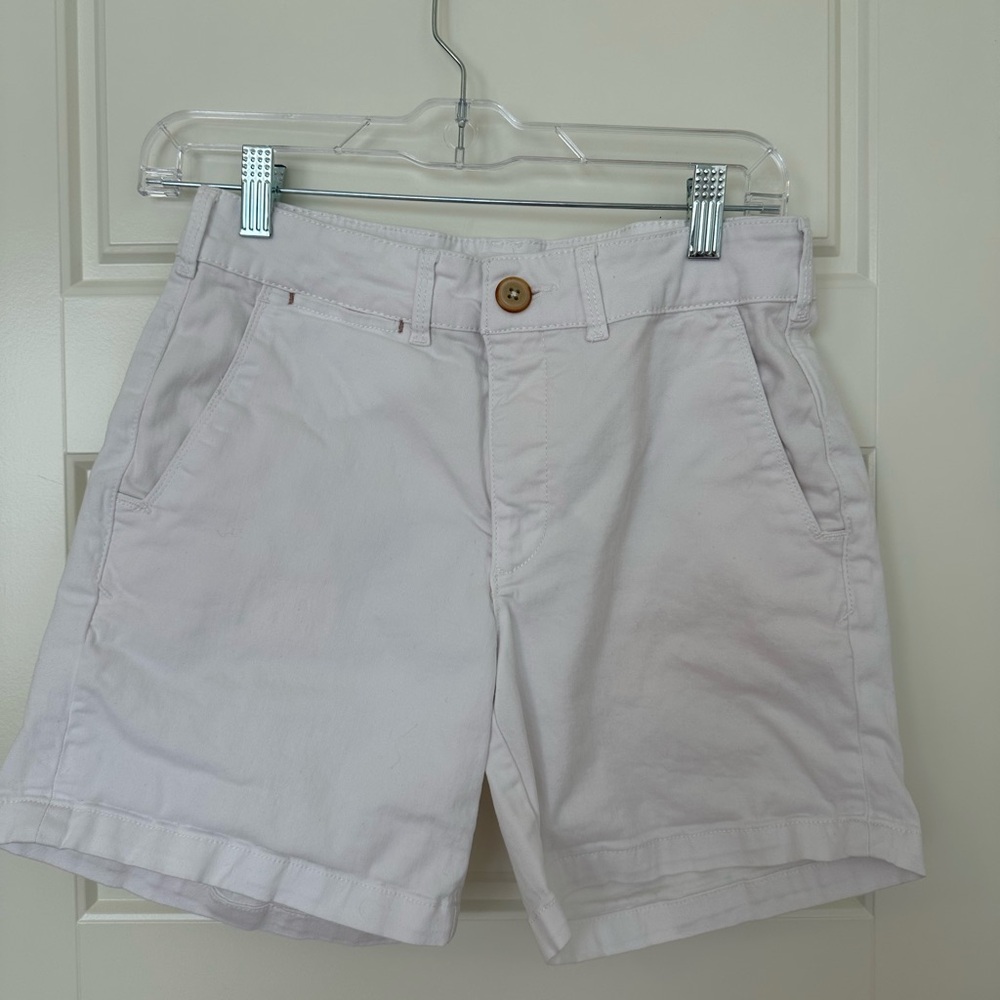 Anthropologie Preppy Women's white chino Shorts size 27